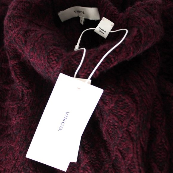 Vince Merino Cable Knit Turtleneck Sweater - Picture 5 of 13